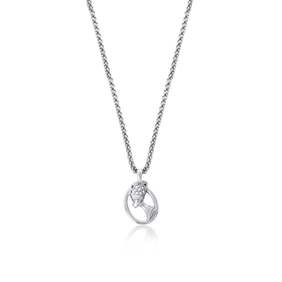 Pharaoh Pendant Necklace - Silver
