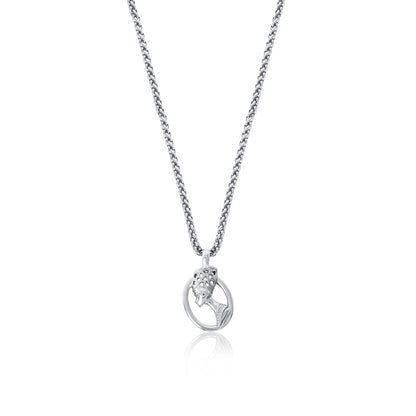 Pharaoh Pendant Necklace - Silver