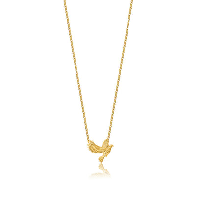 Dove Pendant Necklace - Gold