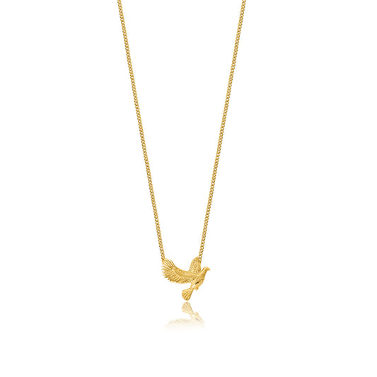 Dove Pendant Necklace - Gold