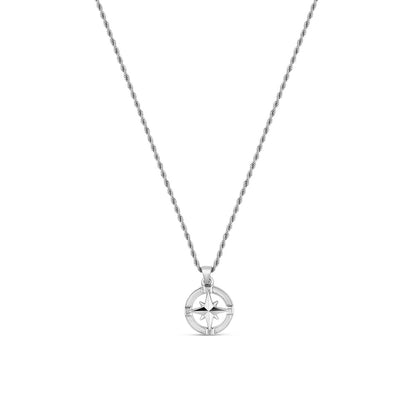 Nautical Star Pendant Necklace - Silver
