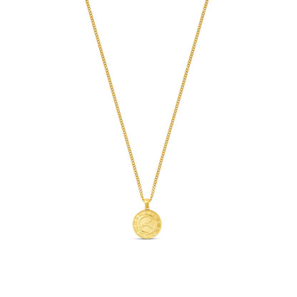 Clock Pendant Necklace - Gold