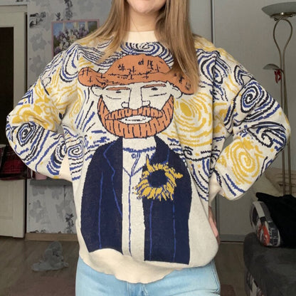Van gogh Cartoon Sweater