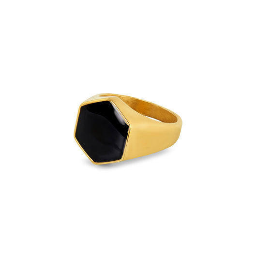 Onyx Ring - Gold