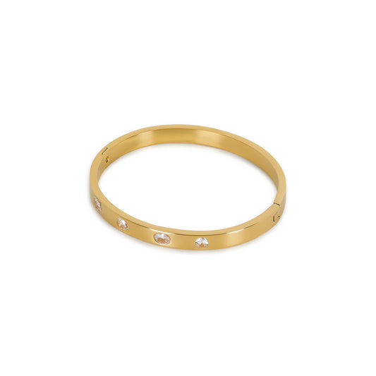 Multi Shape Stone Bracelet - Gold