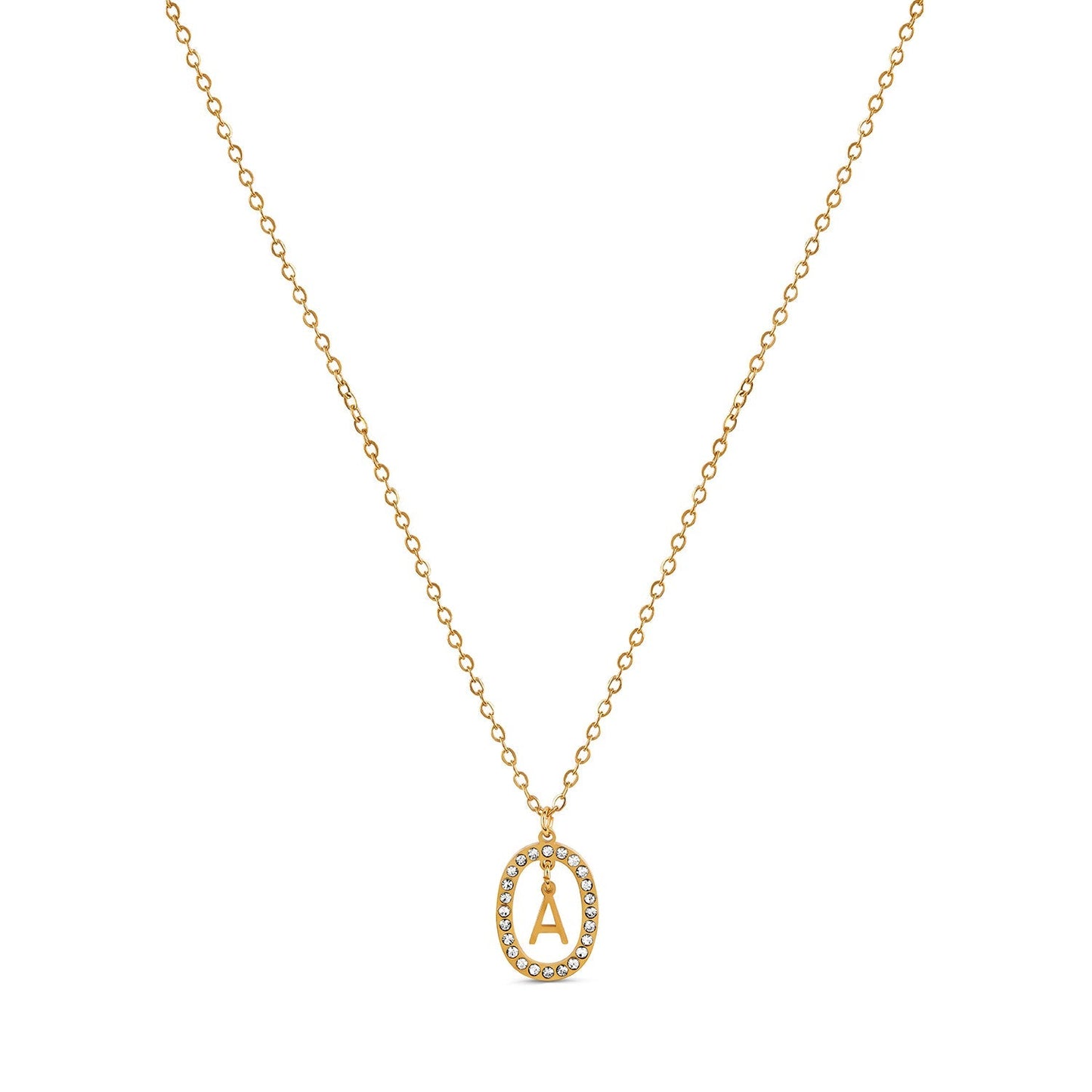 Chandelier Initial Necklace - Gold
