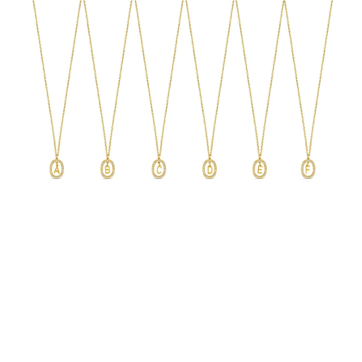 Chandelier Initial Necklace - Gold