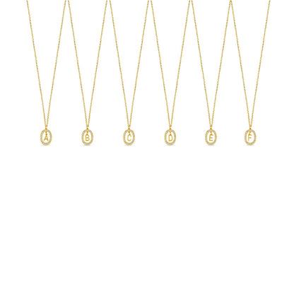 Chandelier Initial Necklace - Gold
