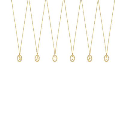 Chandelier Initial Necklace - Gold