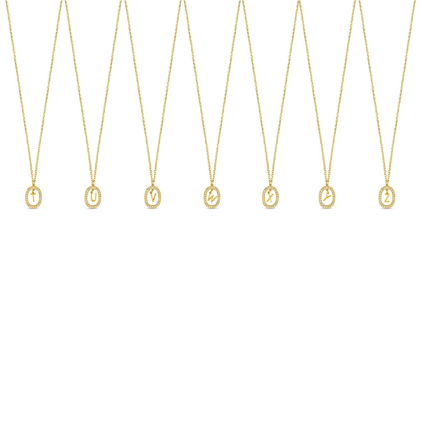 Chandelier Initial Necklace - Gold