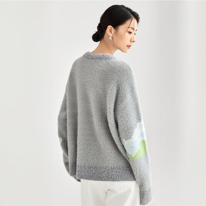 Van Gogh Wheat Field Mohair Knit Sweater