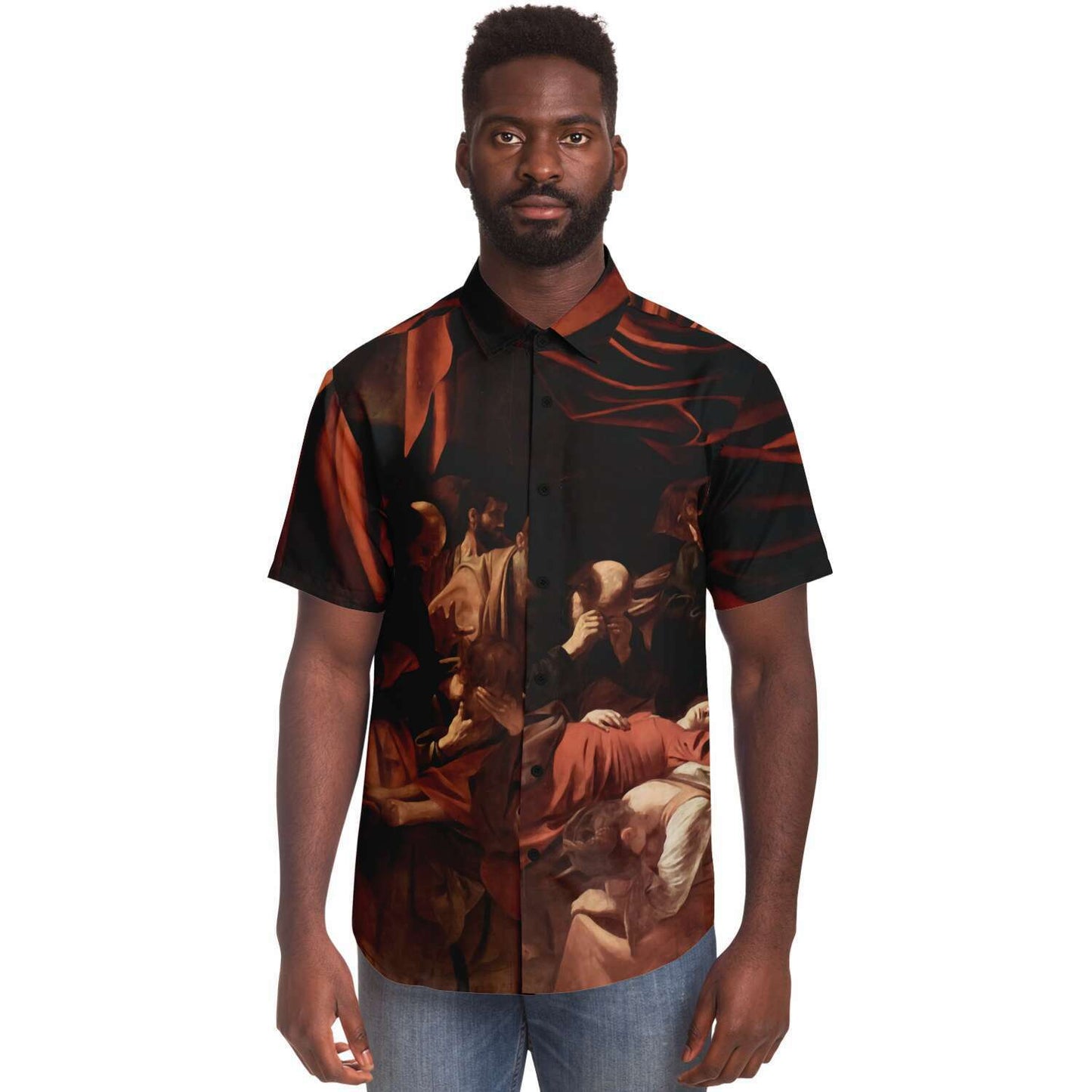 CARAVAGGIO DEATH OF THE VIRGIN BUTTONED SHIRT