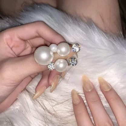 Crystal Pearl Rings