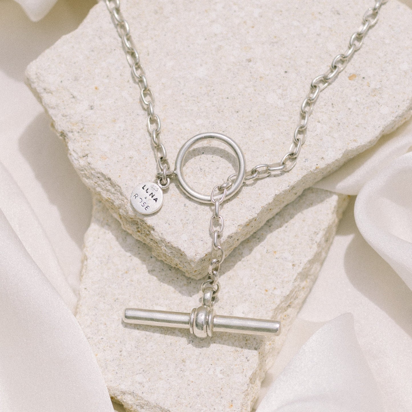 Cher FOB Chain Necklace - Silver