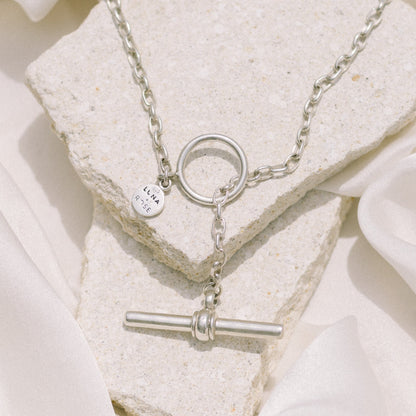 Cher FOB Chain Necklace - Silver