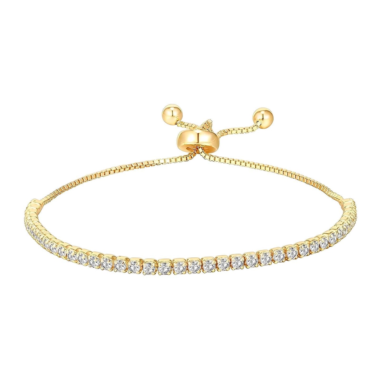 Adjustable Dainty Tennis Bracelet