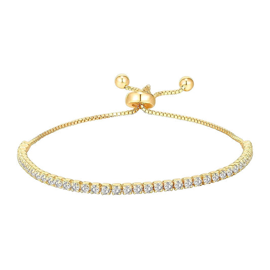 Adjustable Dainty Tennis Bracelet