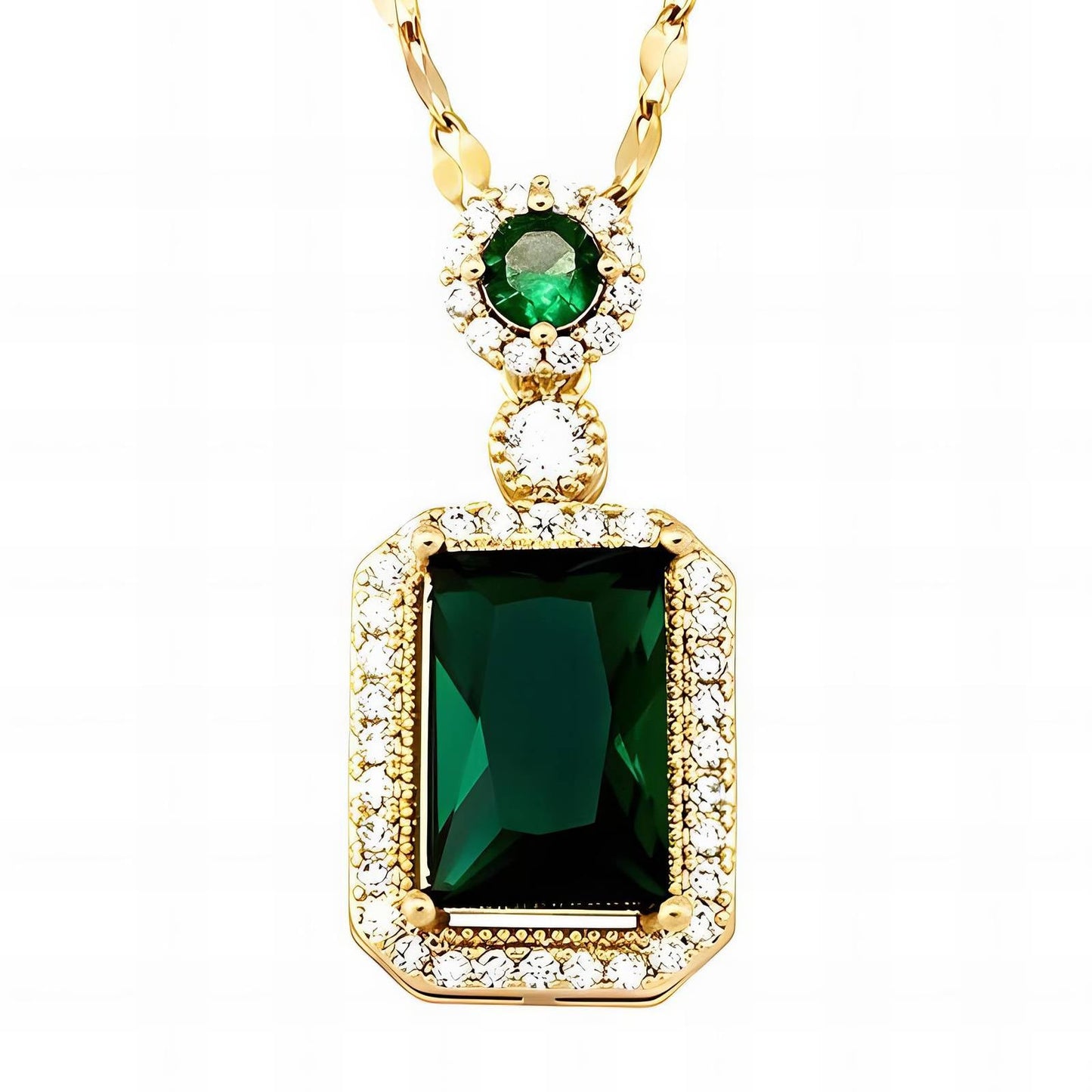 Emerald Luxe Drop Pendant