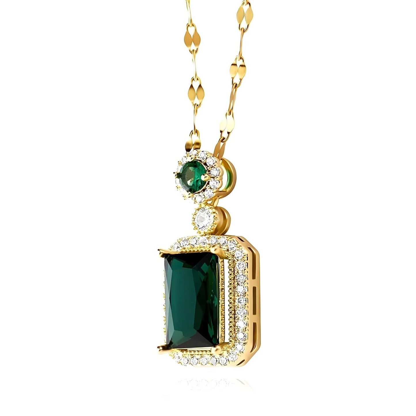 Emerald Luxe Drop Pendant