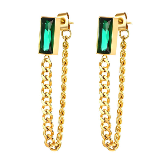 Emerald Chain Dangles