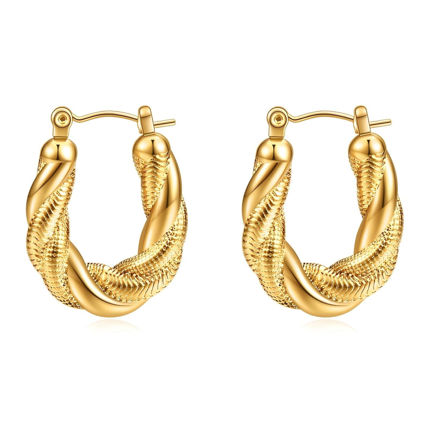 Braided Gold Hoops