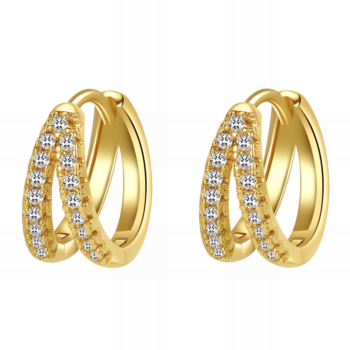 Diamond Drape Hoops