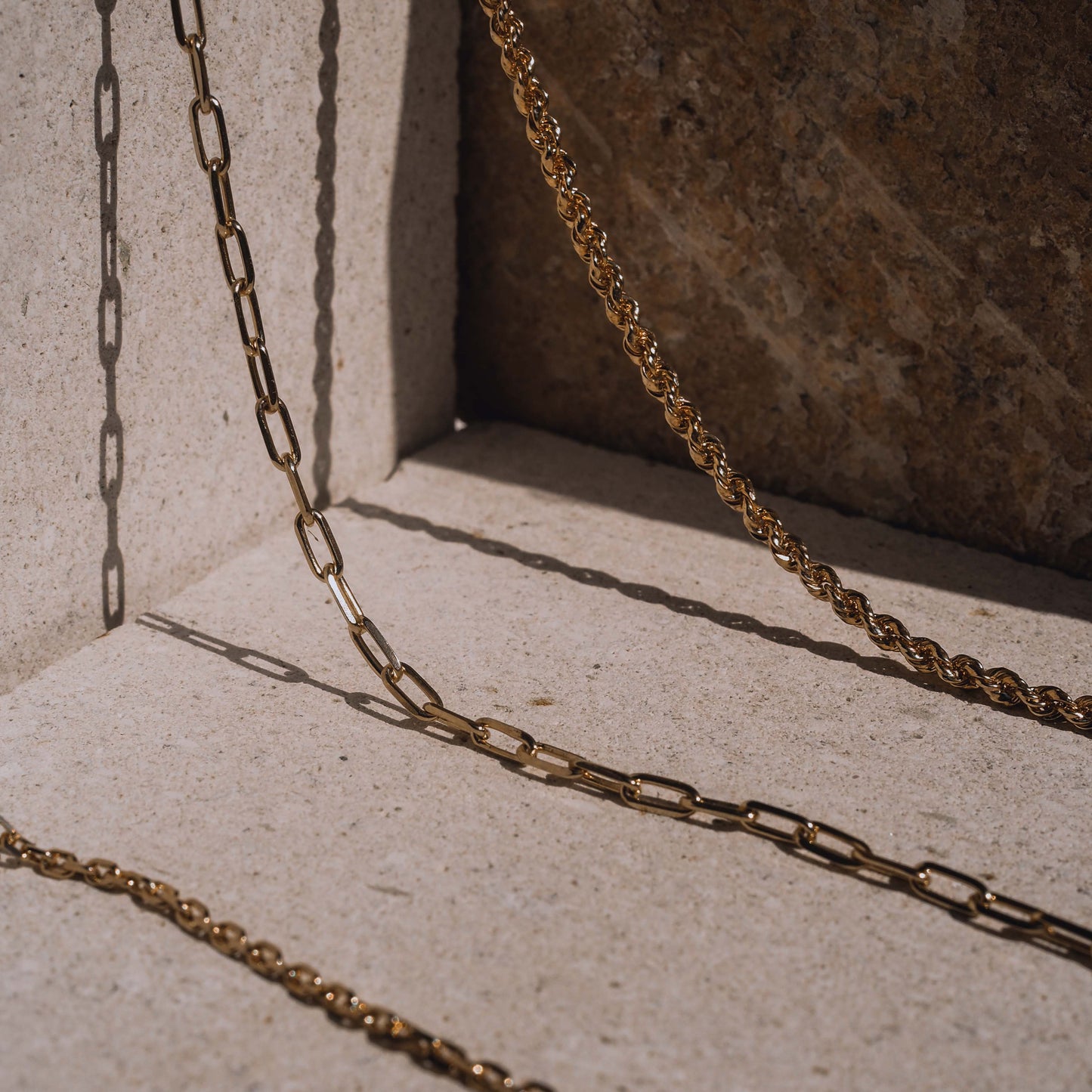 Rhode Island Twisted Rope Chain - Gold