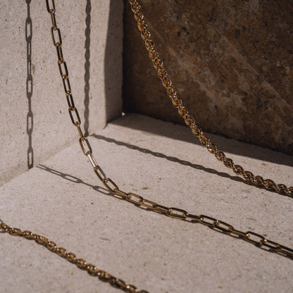 Rhode Island Twisted Rope Chain - Gold