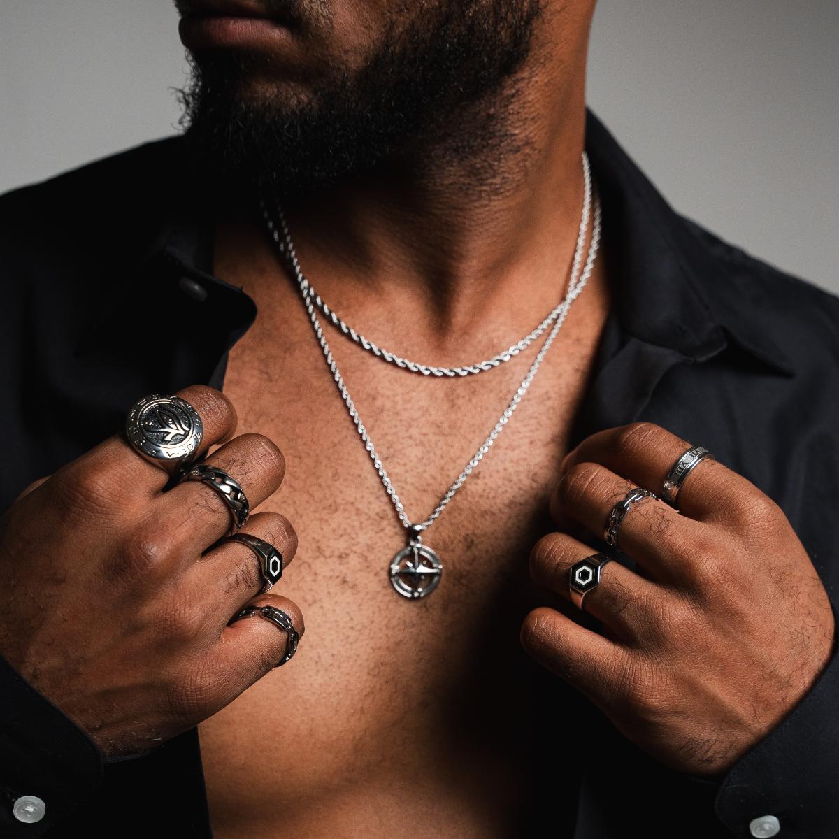 Nautical Star Pendant Necklace - Silver