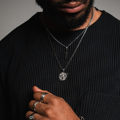 Angel Pendant Necklace - Silver