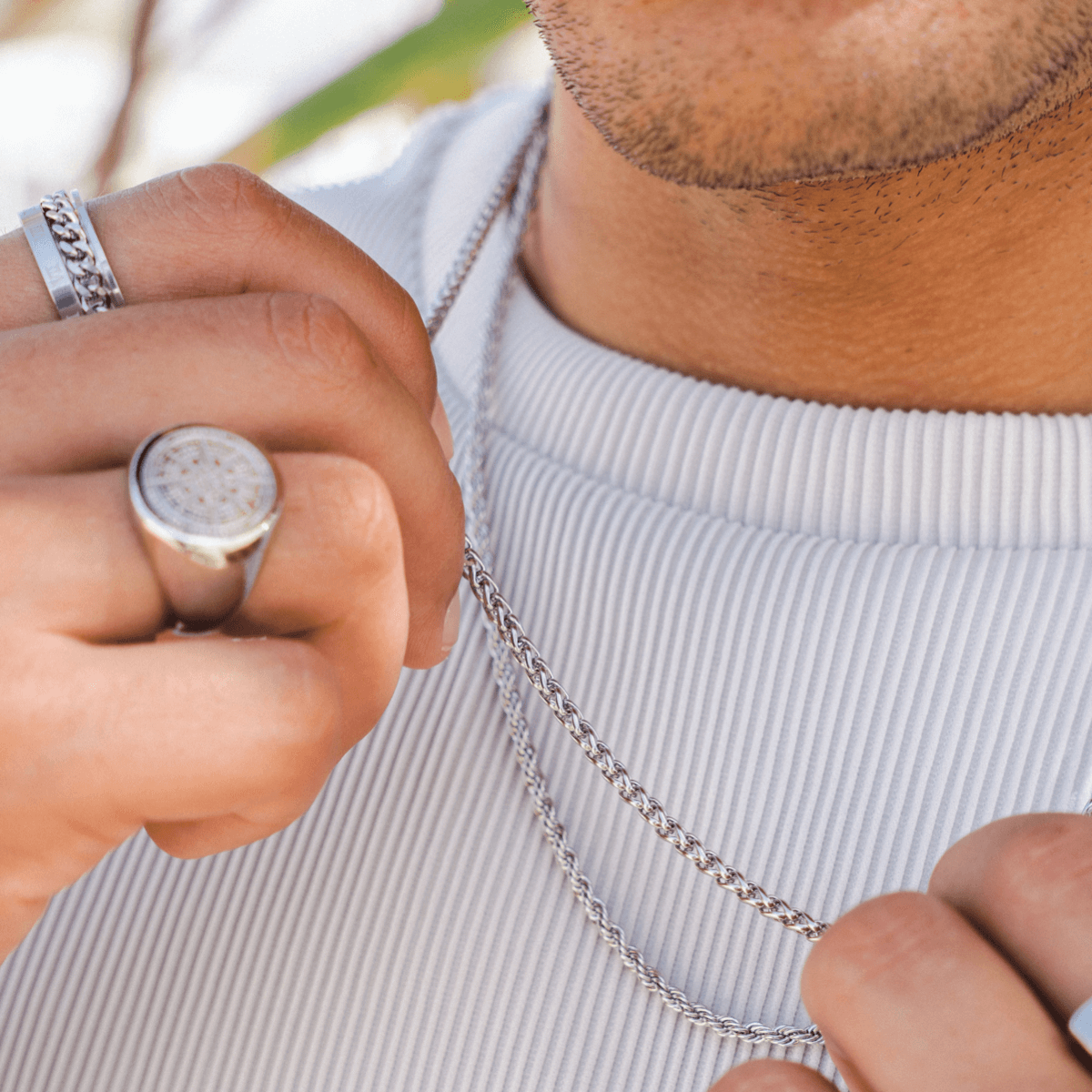 Wheat Chain Necklace - Silver