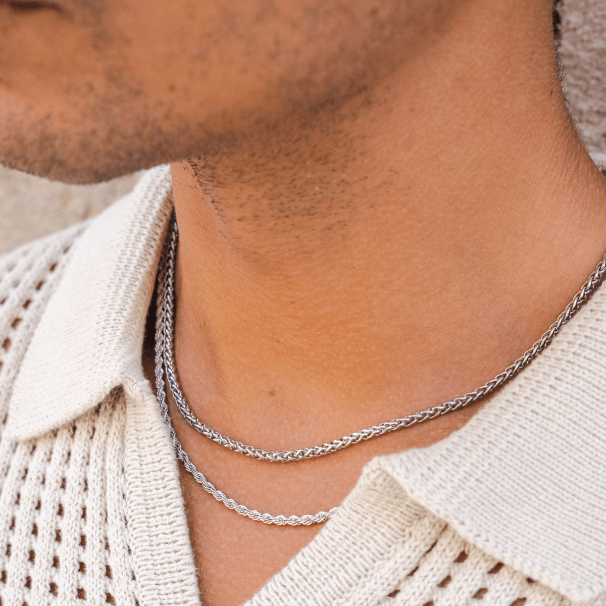 Rope Chain Necklace - Silver