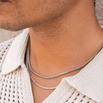 Wheat Chain Necklace - Silver