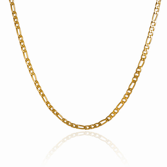 Figaro Chain Necklace - 18K Gold Plated
