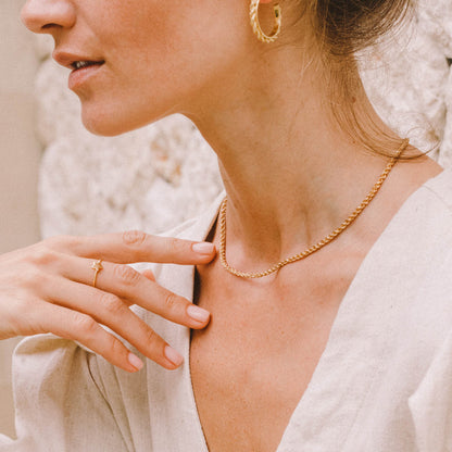 Rhode Island Twisted Rope Chain - Gold