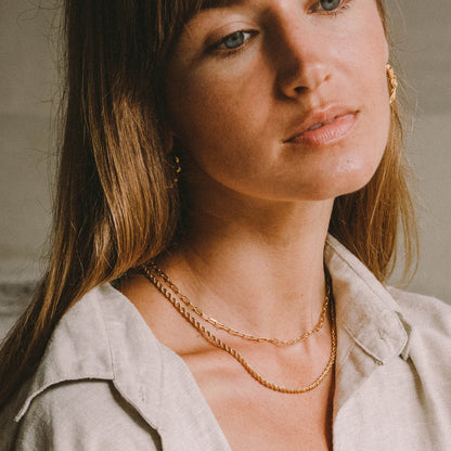 Rhode Island Twisted Rope Chain - Gold