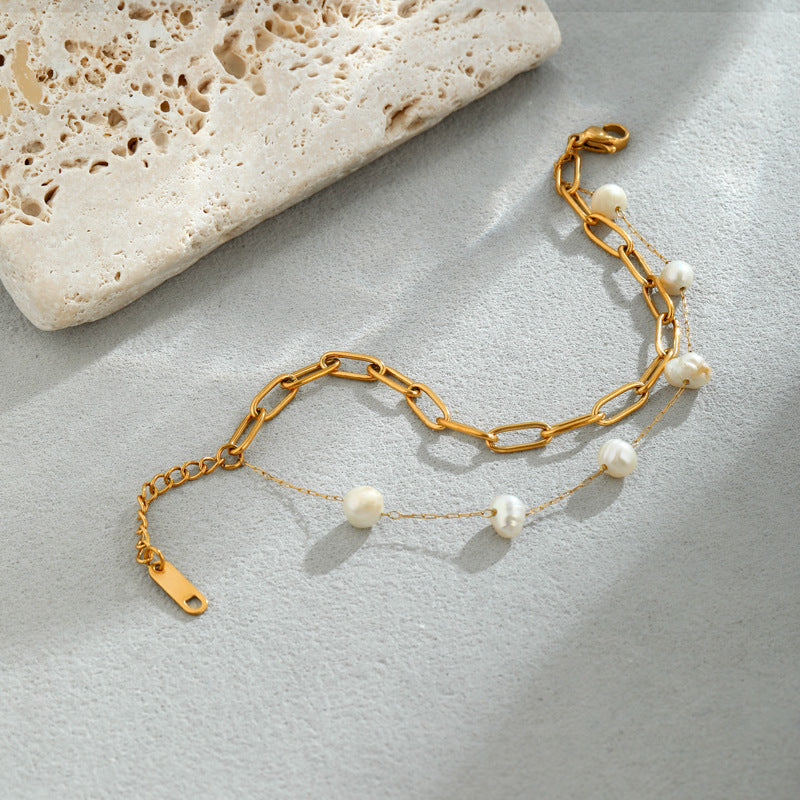 pearl chain bracelet