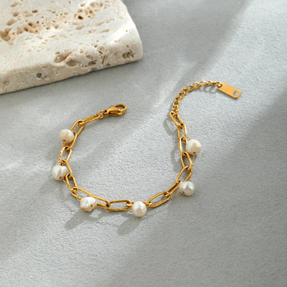 pearl chain bracelet