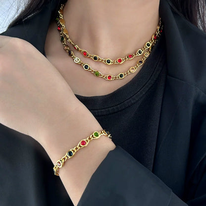 colorful rhinestone bracelet