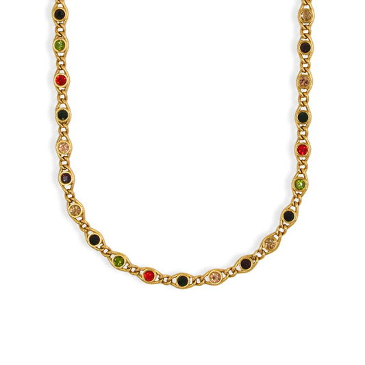 colorful rhinestone necklace
