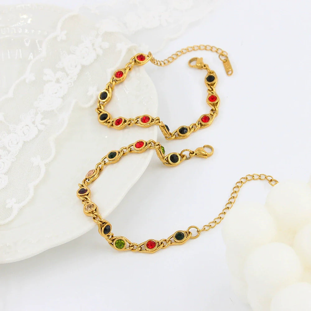 colorful rhinestone bracelet