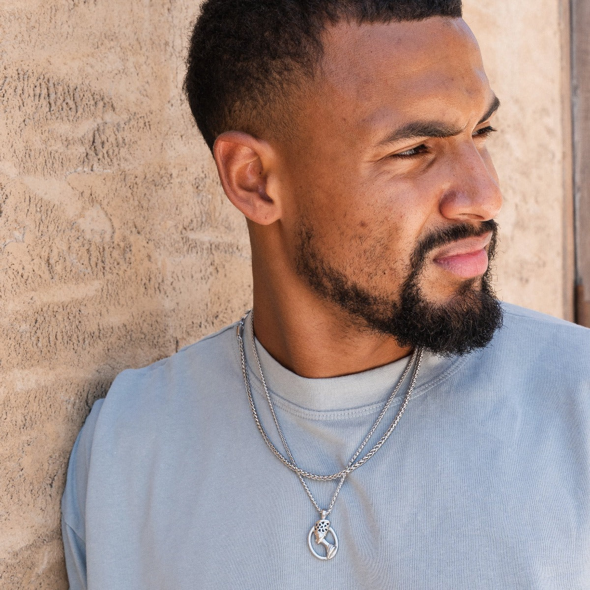 Pharaoh Pendant Necklace - Silver
