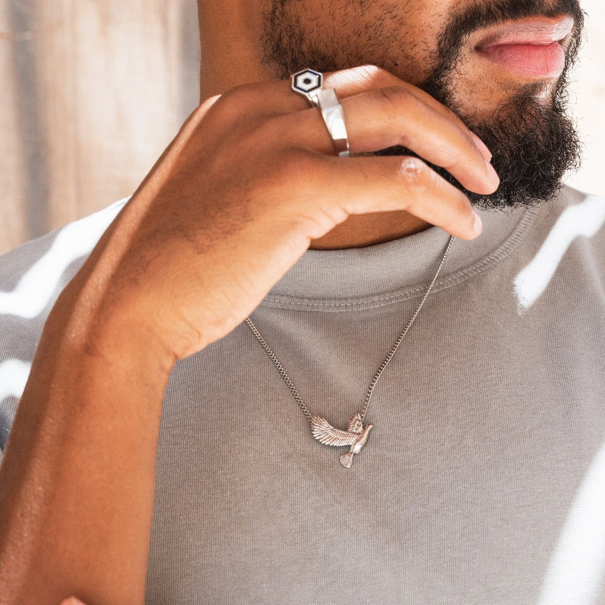 Dove Pendant Necklace - Silver