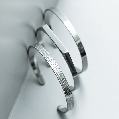 Adjustable Cuff Bangle - Silver