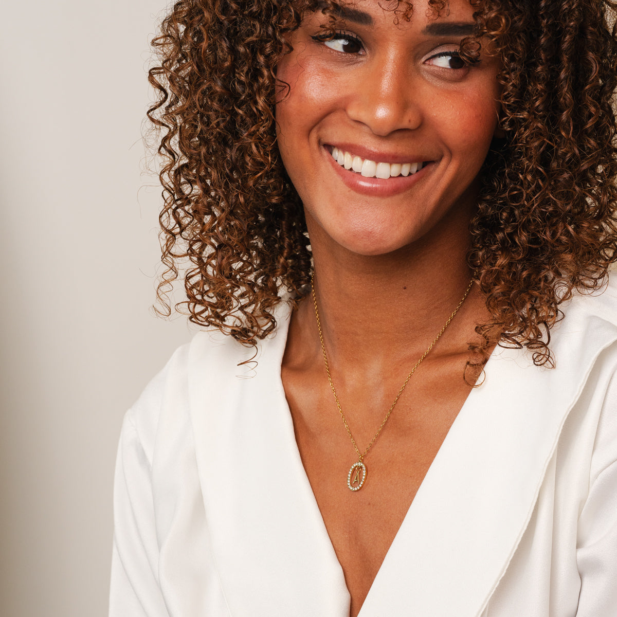 Chandelier Initial Necklace - Gold