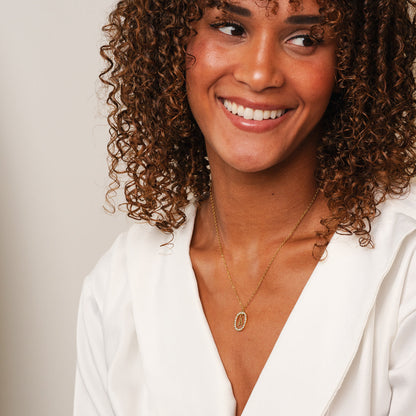 Chandelier Initial Necklace - Gold