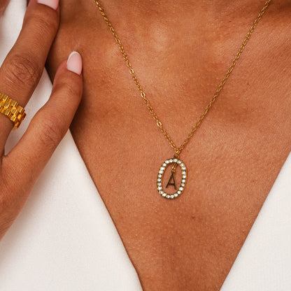 Chandelier Initial Necklace - Gold