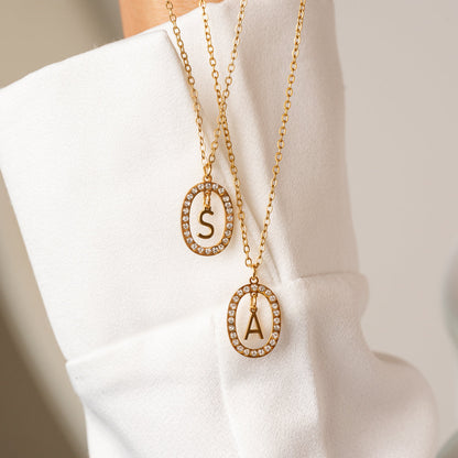 Chandelier Initial Necklace - Gold