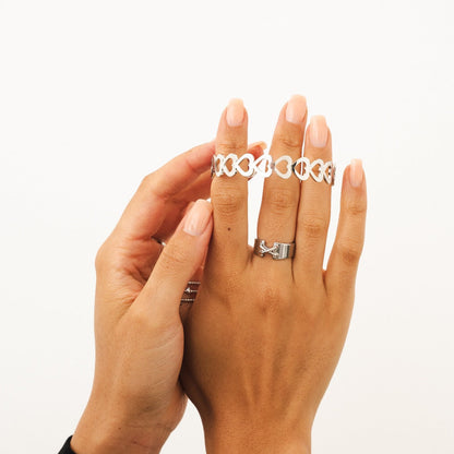 Corset Ring - Silver