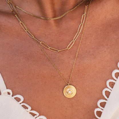 Cleopatra Triple Layered Necklace - Gold